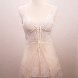 Victoria's Secret cream mesh & lace lingerie